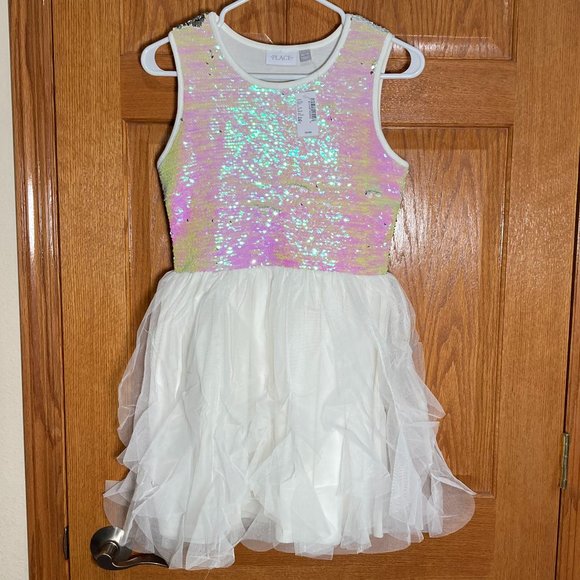 THE CHILDREN'S PLACE Girls XL 14 Flip Sequin Dress
